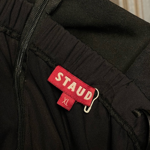 STAUD Cordelia Pleated Strapless Dress Black - Picture 7 of 7